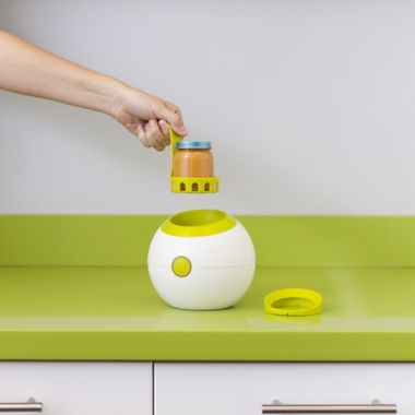 Boon ORB Bottle Warmer in White/Green. View a larger version of this product image.