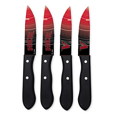 MLB Arizona Diamonbacks 4-Piece Stainless Steel Steak Knife Set. View a larger version of this product image.
