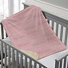 Alternate image 0 for Modern Girl Name Personalized 30-Inch x 40-Inch Sherpa Baby Blanket