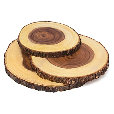 Lipper International Acacia Bark 3-Piece Serving Board Set. View a larger version of this product image.