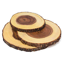 Lipper International Acacia Bark 3-Piece Serving Board Set