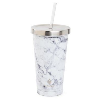 stainless steel cup with straw