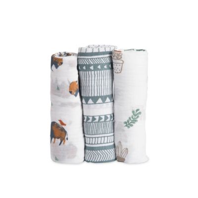 dinosaur muslin swaddle