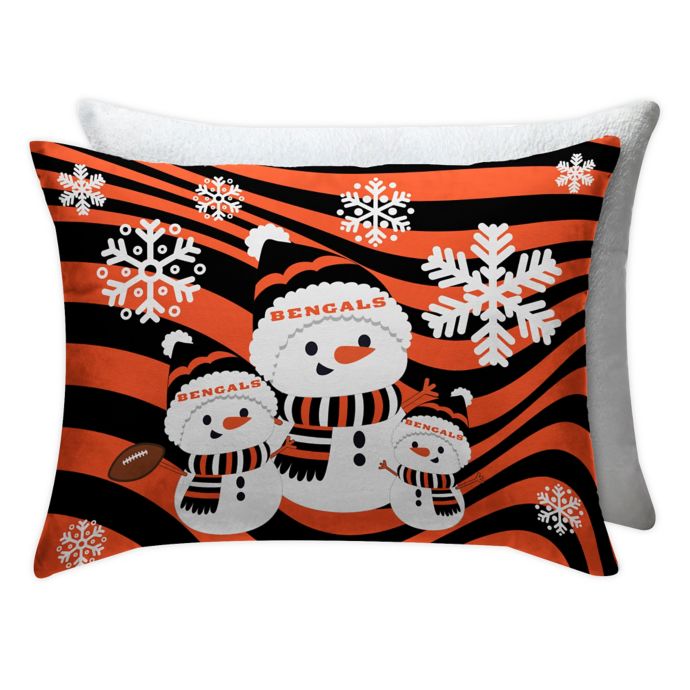 Nfl Cincinnati Bengals Snowman Sherpa Bed Pillow Bed Bath Beyond