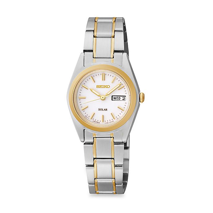 Seiko Ladies Solar Watch with Date/Day Display | Bed Bath & Beyond
