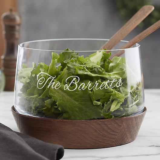 Alternate image 1 for Magnus Engraved Glass Salad Bowl