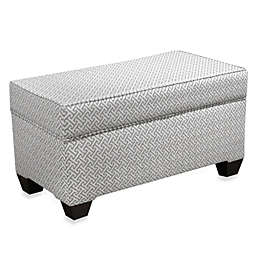 Skyline Furniture Storage Bench in Cross Section Charcoal