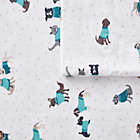 Alternate image 2 for Intelligent Design Cozy Dog Print Flannel Twin XL Sheet Set in Teal