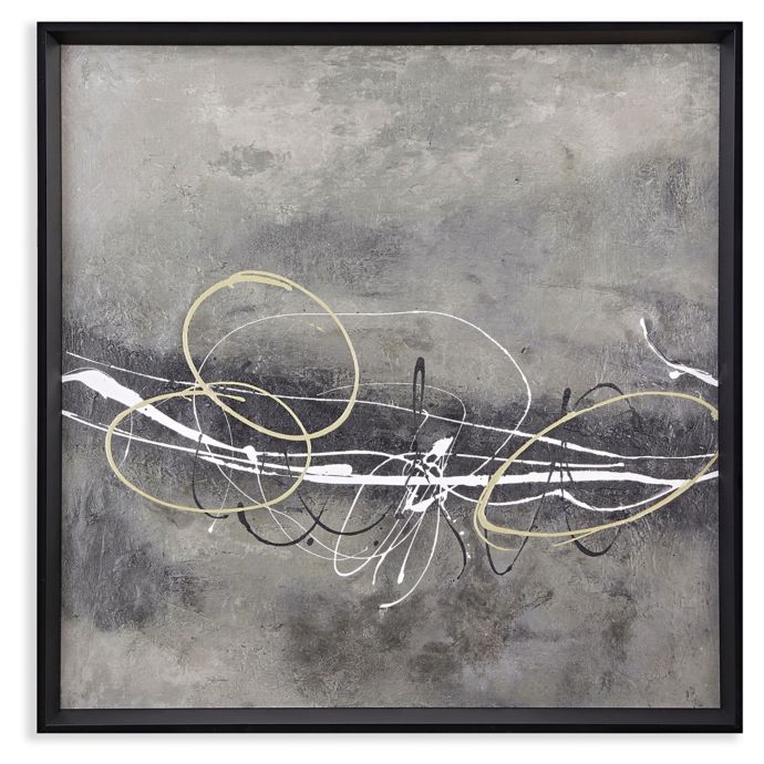 Martha Stewart Neutral In Motion Framed 29Inch Square Canvas Wall Art