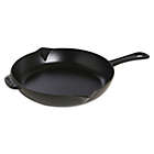 Alternate image 0 for Staub&reg; 10.25-Inch Fry Pan with Helper Handle in Black