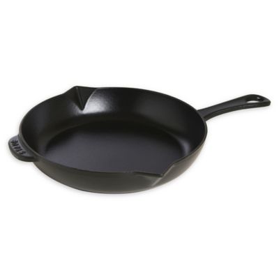 Staub&reg; 10.25-Inch Fry Pan with Helper Handle in Black