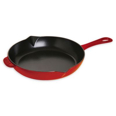 Staub&reg; 10.25-Inch Fry Pan with Helper Handle in Cherry Red