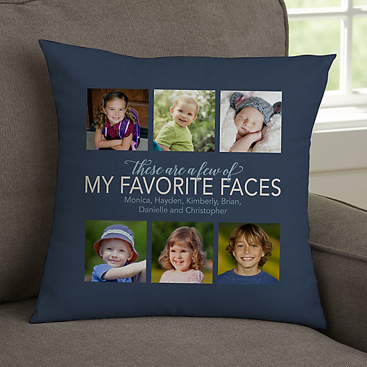 Alternate image 1 for My Favorite Things Personalized Photo Throw Pillow