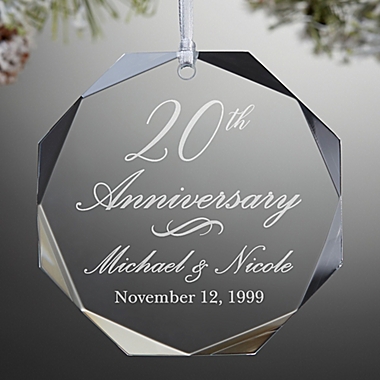 Anniversary Premium Engraved Ornament. View a larger version of this product image.