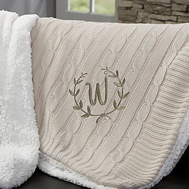 Floral Wreath Personalized 50-Inch x 60-Inch Throw Blanket. View a larger version of this product image.