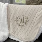 Alternate image 0 for Floral Wreath Personalized 50-Inch x 60-Inch Tan Throw Blanket