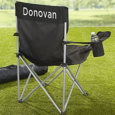 Personalized Black Camping Chair. View a larger version of this product image.