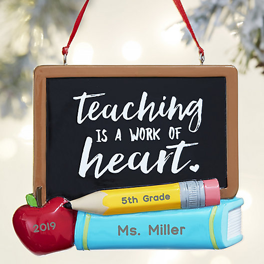 Alternate image 1 for Teacher's Chalkboard© Personalized Ornament