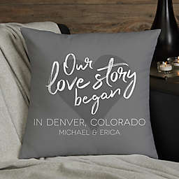Our Love Story Personalized Throw Pillow