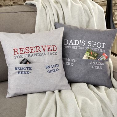 For Him Personalized Pocket Pillow. View a larger version of this product image.