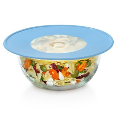 OXO Good Grips&reg; 11-Inch Large Reusable Lid in Blue. View a larger version of this product image.