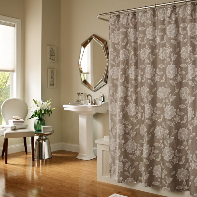 Melody 72 Inch X 72 Inch Shower Curtain In Taupe Bed Bath Beyond