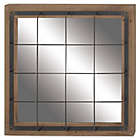 Alternate image 0 for Ridge Road Decor 32-Inch Square Grid Wall Mirror in Brown