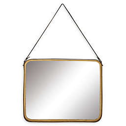 Ridge Road Décor Modern Reflections 59-Inch 16-Inch Square Wall Mirror in Gold