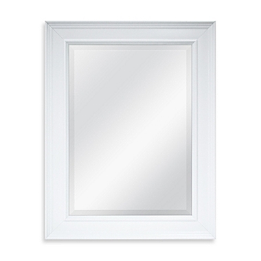 21.25-Inch x 27.5-Inch Large Decorative Mirror in White. View a larger version of this product image.