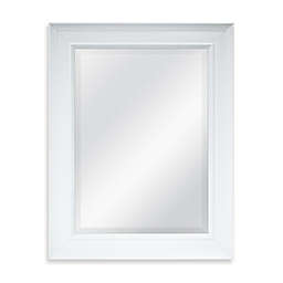 21.25-Inch x 27.5-Inch Large Decorative Mirror in White
