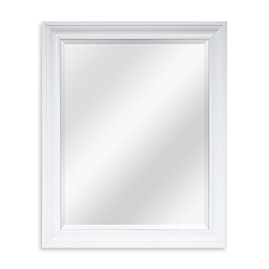 Decorative 26.5-Inch x 32.5-Inch Large Mirror in White. View a larger version of this product image.