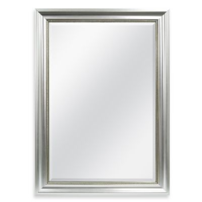 Decorative 30.25-Inch x 42.25-Inch Large Wall Mirror in Silver