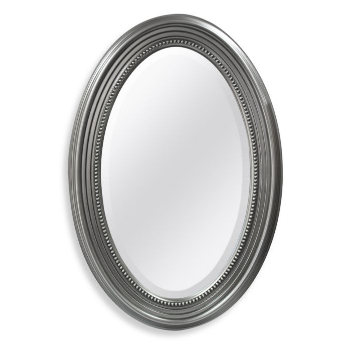 Decorative Oval Mirror With Silver Finish Bed Bath and Beyond Canada