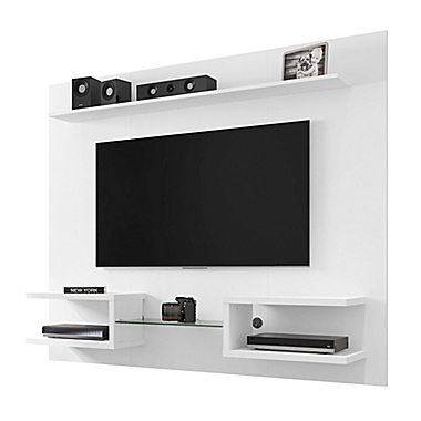 Manhattan Comfort Georgia Floating TV Stand in White. View a larger version of this product image.