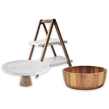 Artisanal Kitchen Supply&reg; Marble and Wood Serveware Collection. View a larger version of this product image.