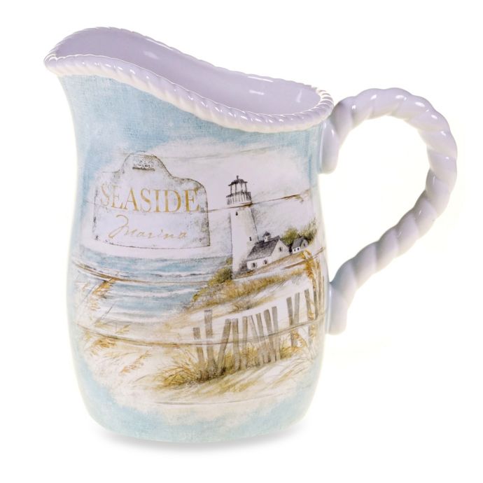 Certified International Beach 2.75Quart Cottage Pitcher Bed Bath