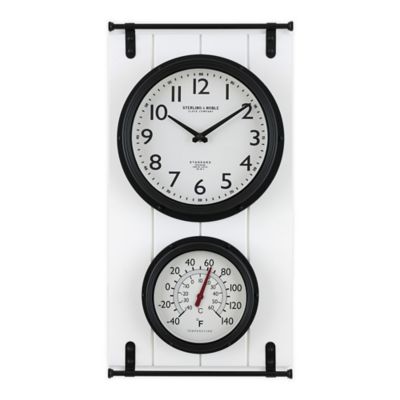 Sterling &amp; Noble Carriage House Indoor/Outdoor Clock