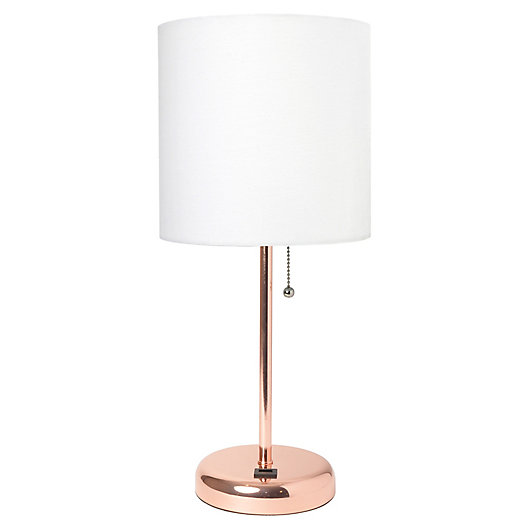 Rose Gold Stick Table Lamp With Usb, Pacific Coast Ripley Table Lamp