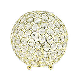 Elegant Designs Elipse 8-Inch Crystal Ball Table Lamp in Gold