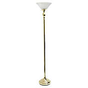 Elegant Designs Torchiere Floor Lamp in Gold