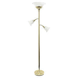 Elegant Designs 3-Light Floor Lamp in Gold