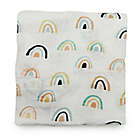 Alternate image 3 for Loulou Lollipop Neutral Rainbow Swaddle Blanket