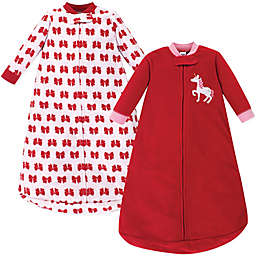 Hudson Baby® Size 0-9M 2-Pack Long Sleeve Christmas Unicorn Fleece Sleeping Bags in Red