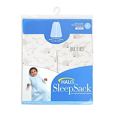 HALO&reg; SleepSack&reg; Small Narwhal Wearable Blanket in Grey. View a larger version of this product image.