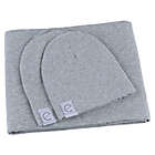 Alternate image 1 for Ely&#39;s &amp; Co. Size NB &amp; 0-3M 3-Piece Swaddle &amp; Beanie Set in Heather Grey