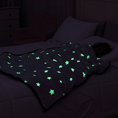 Therapedic&reg; Glow-in-the-Dark Reversible 6 lb. Weighted Throw Blanket in Grey. View a larger version of this product image.