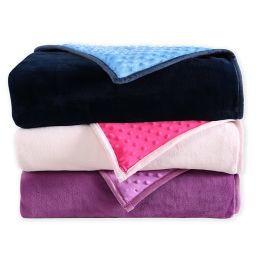 Therapedic® Nubby Reversible 6 lb. Weighted Throw Blanket in Purple
