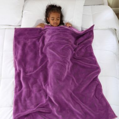 Therapedic&reg; Nubby Reversible 6 lb. Weighted Throw Blanket in Purple. View a larger version of this product image.