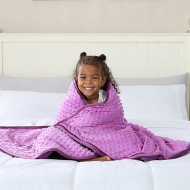 Therapedic&reg; Nubby Reversible 6 lb. Weighted Throw Blanket in Purple. View a larger version of this product image.
