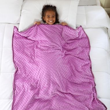 Therapedic&reg; Nubby Reversible 6 lb. Weighted Throw Blanket in Purple. View a larger version of this product image.